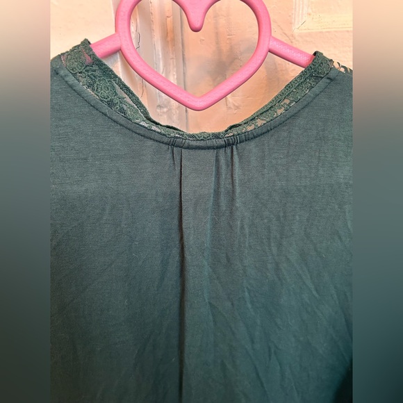 A New Day Green Floral Blouse Shabby Chic XXL PTP 21 sleeveless - Picture 4 of 5